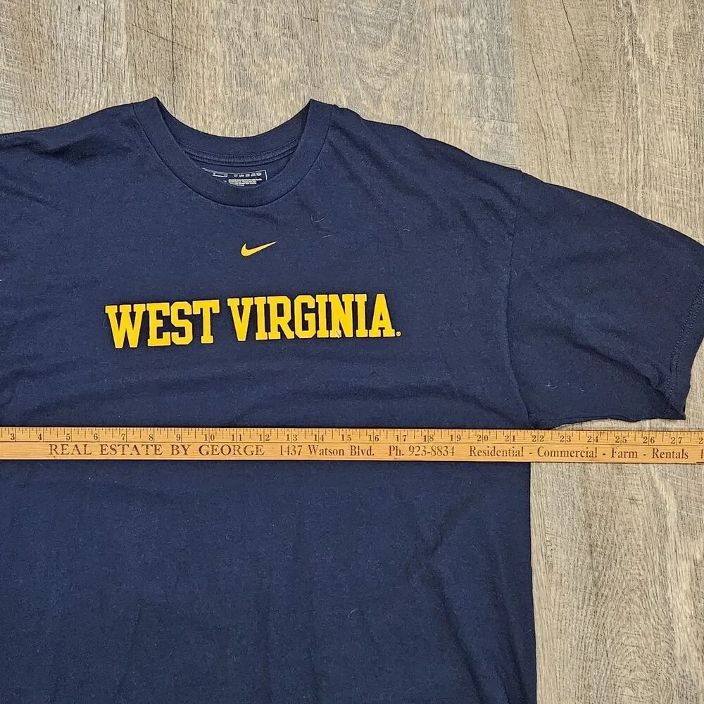 Nike Team Men's West Virginia Moutaineers Blue Short Sleeve T-Shirt Size Large - Picture 5 of 7